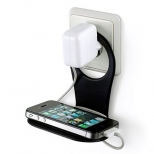 Telefoonhouder stopcontact wit