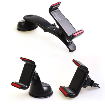 3 in 1 telefoonhouder: raam, ventilatie en dashboard