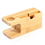 Bamboe houder voor iPhone en Apple Watch
