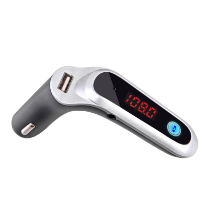 FM Transmitter met bluetooth, aux, USB en TF zwart