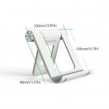 Universele bureaustandaard smartphone/tablet inklapbaar wit